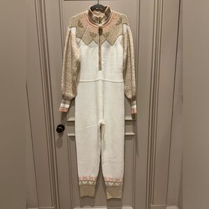 LoveShackFancy Lali Jumpsuit Champagne Size XL